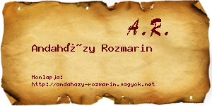 Andaházy Rozmarin névjegykártya